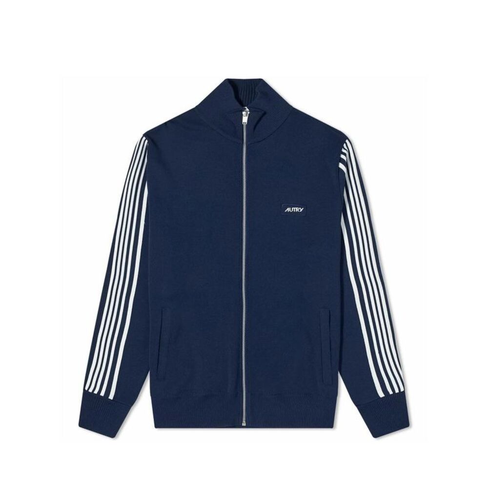 Autry Blue Nylon Men's Cardigan